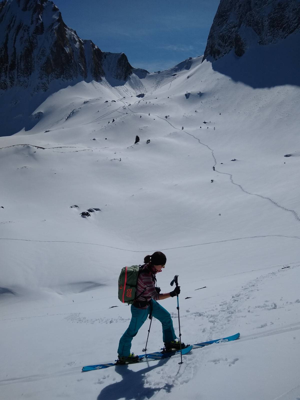 Kasia ski touring in the Alps